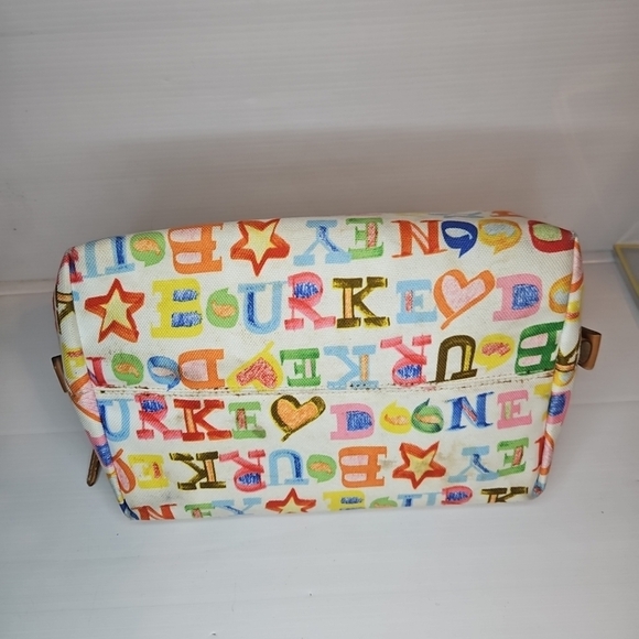 Dooney & Bourke Colorful Alphabet Scribble Canvas Tote Bag ,Multi Print Rr Vntg - Picture 8 of 14